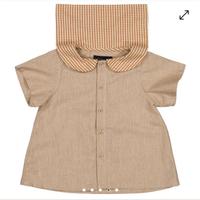 Maison Marelle X Little Poetry Exclusive- Blouse Monceau - LINEN BEIGE & CARAMEL CHECK