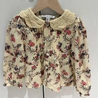 Emile et Ida - Ecru orchid crochet collar blouse