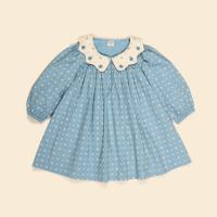 Esther Dress - Quilt Calico Blue Pebble