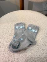 Camélia Jacquard Flower Ankle Socks - Aigue Marine 21/23