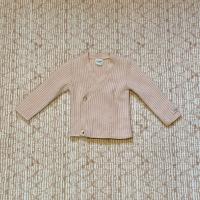 美利奴羊毛針織罩衫-腮紅色