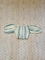 Top-Blue Double stripe 希臘雙條紋獨家印花藍色上衣