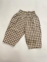 Olive Gingham Fisherman Pants 綠橄欖格紋長褲
