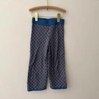 棋盤格針織長褲