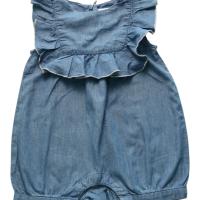 牛仔布花邊連身褲