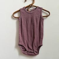 柔軟有機棉無袖包屁衣 - SLEEVELESS RIB BODY