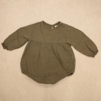 The meadow romper - olive 18-24m
