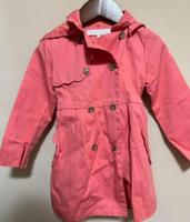 花朵邊粉色風衣