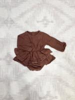 咖色長袖包屁裙