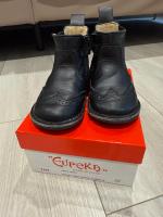 真皮雕花小靴子