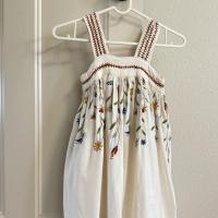 手工真絲綢刺繡洋裝