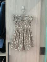 棉質洋裝+同花色花苞褲