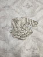 長袖條紋包屁裙