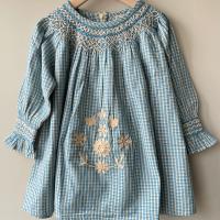 Cece Smock Dress - Tablecheck Marine