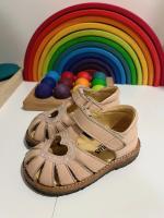 Angulus淡粉色亮片愛心涼鞋