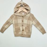 Check Bear Knit Cardigan - Arthur Jacquard熊熊格紋針織外套