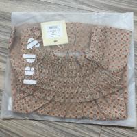 幾何花花泡泡袖傘狀上衣