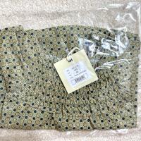 幾何花花泡泡袖傘狀上衣