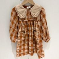 Lottie Dress in Russet Seersucker Gingham