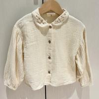 MOD. 13.1 OFF-WHITE BLOUSE WITH EMBROIDERED COLLAR