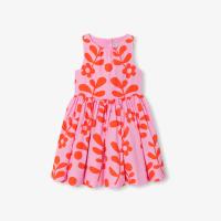 棉質紅粉花卉印花背心裙