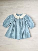 ［徵物賣場，限本人下單］ESTHER DRESS-QUILT CALICO BLUE PEBBLE