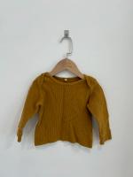 羅紋長袖上衣-Brown