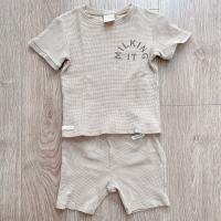 Milking it 華夫格紋短袖套裝 2-3y 版偏小適合1-2y