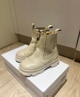 Angular-奶油白切爾西大頭靴CREAM