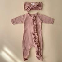 連身衣+髮帶 0-3m