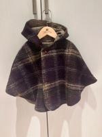 HELLO LUPO - Lupo poncho / purple check （2y