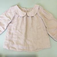 玫瑰粉小圓領上衣