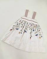 LALi SIENA DRESS, OPALINE SILK 刺繡真絲洋裝