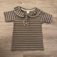 領結短袖條紋上衣