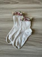 蕾絲花邊短襪（奶白）