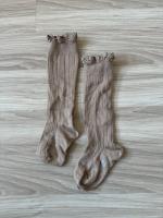 蕾絲邊及膝襪（卡其）