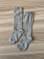 鏤空雕花及膝襪（海藍）