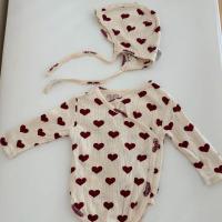 愛心包屁衣+帽