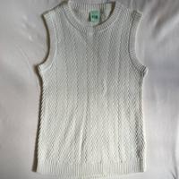 奶白針織背心