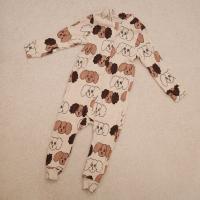 Upcycled Fluffy Dog Baby Jumpsuit 68/74