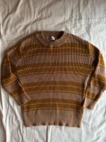 拼色條紋棉針織上衣