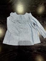 牛仔縮口造型長袖