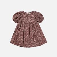 泡泡袖碎花小群子