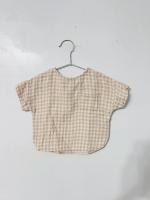 穆斯林棉寬版米色格紋上衣 12-18m（暫售）