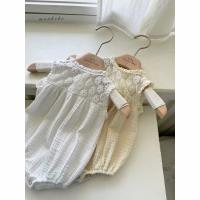 小花鏤空包屁衣