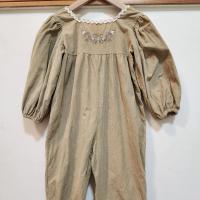 刺繡後綁帶連身裝