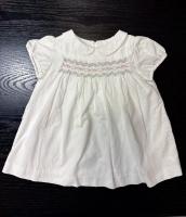 公主袖刺繡絨質洋裝