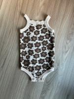 咖啡印花包屁衣