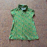 綠色碎花匹馬棉洋裝