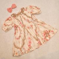 Tunique with Hairclips Antoinette Print crepe 4y